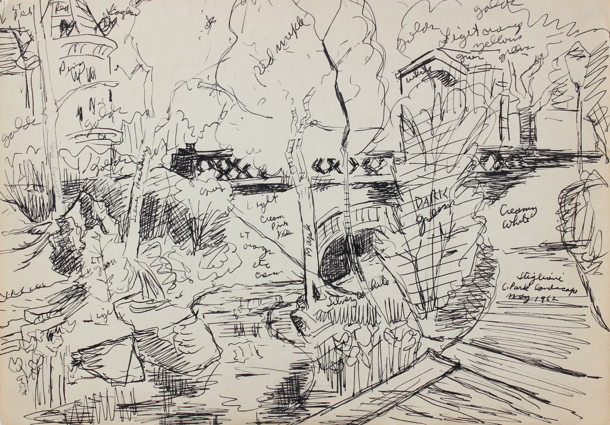 &lt;i&gt;Central Park Landscape&lt;/i&gt; &lt;br&gt;May 1962 Ink&lt;br&gt;&lt;br&gt;#95051