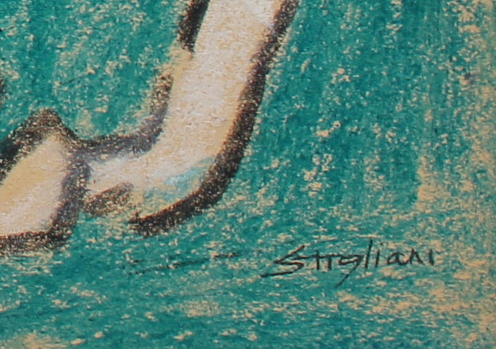 Bandit on Horseback <br>1940s Wax Crayon on Paper <br><br>95077