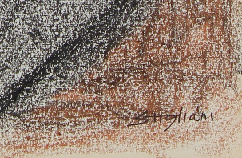 Abstract Figure in the City <br>20th Century Drawing<br><br>#95083