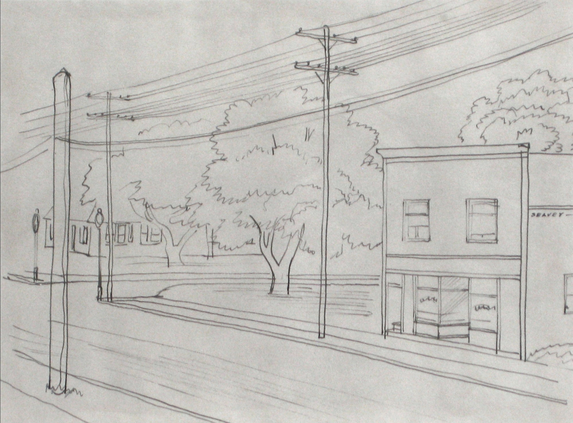 San Francisco Powerlines <br>1938-40 Ink <br><br>#9543