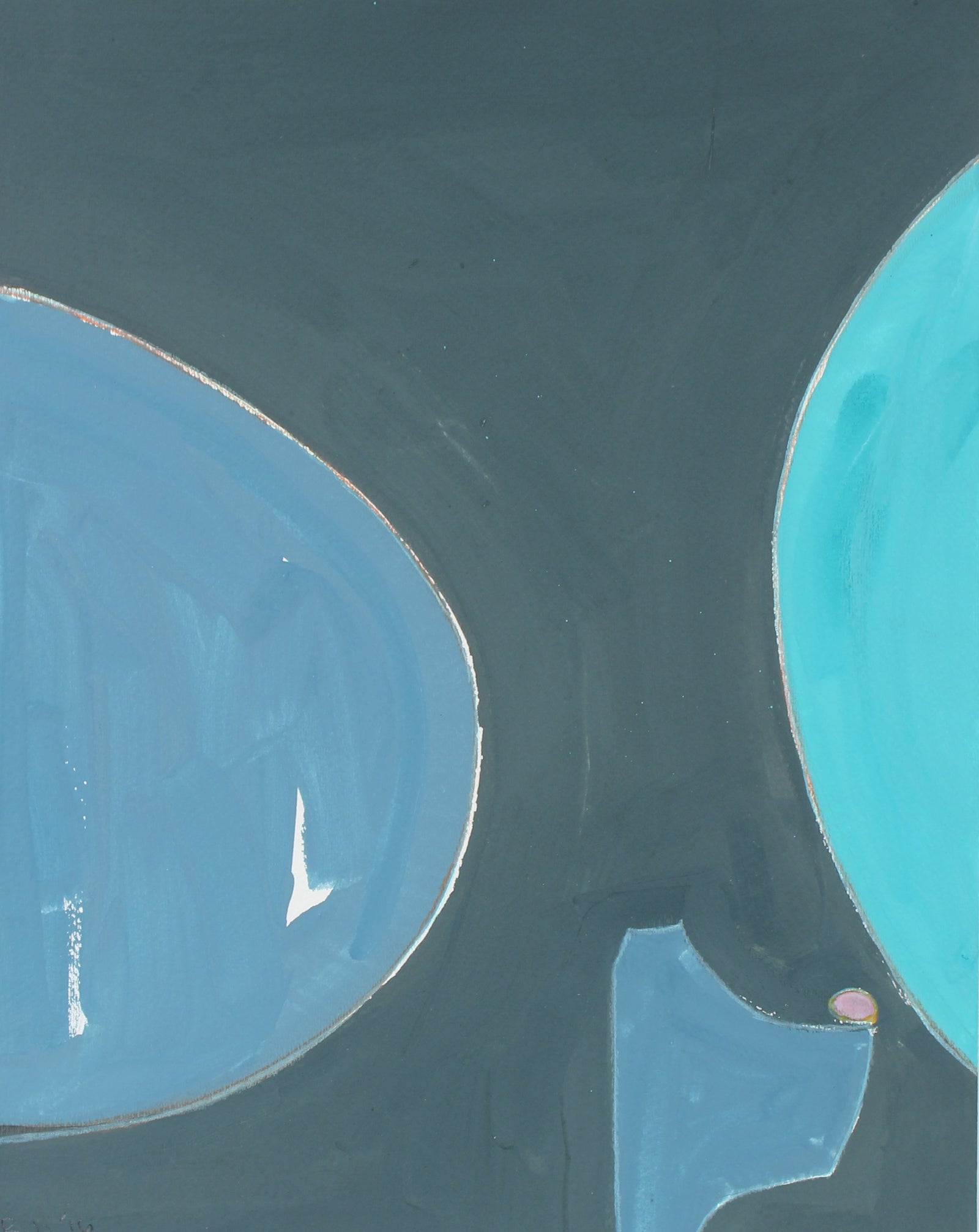 <i>Night and the Sea I</i> <br>2016 Gouache & Colored Pencil <br><br>#95481