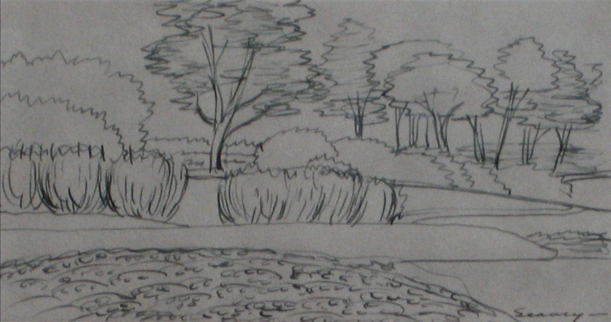 Petit Countryside Scene with Trees &lt;br&gt;1938-40 Ink &lt;br&gt;&lt;br&gt;#9550