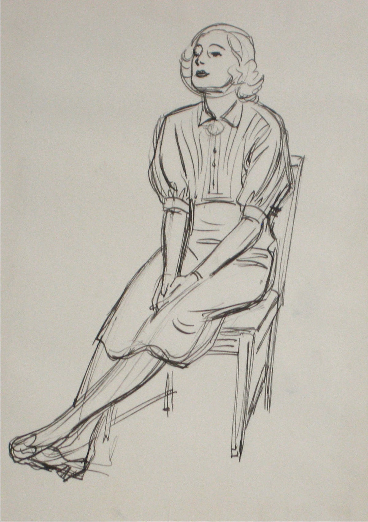Study of a Seated Girl&lt;br&gt;1928-36 Ink&lt;br&gt;&lt;br&gt;#9562