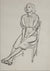 Study of a Seated Girl<br>1928-36 Ink<br><br>#9562