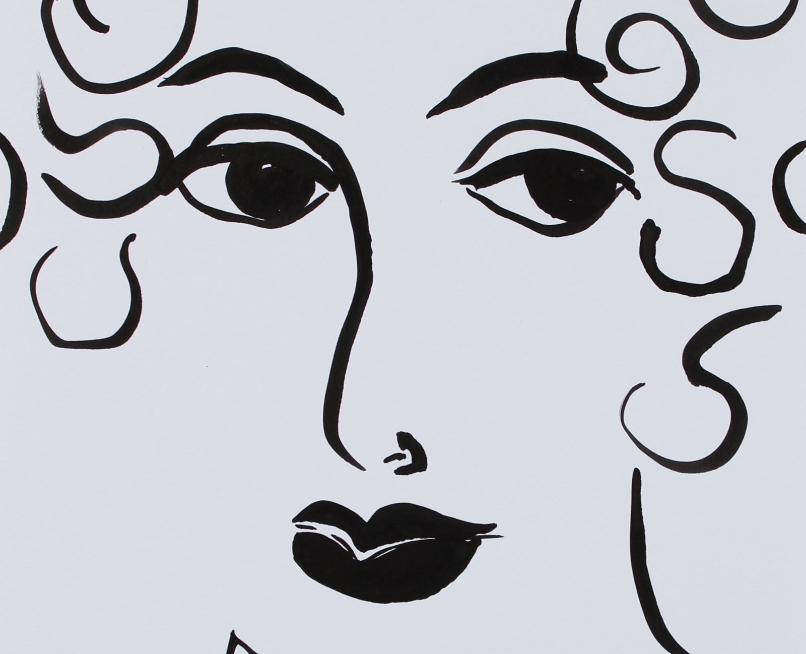 <i>Faces of the Musee d'Orsay XII</i><br>2017 Ink Portrait<br><br>#95699