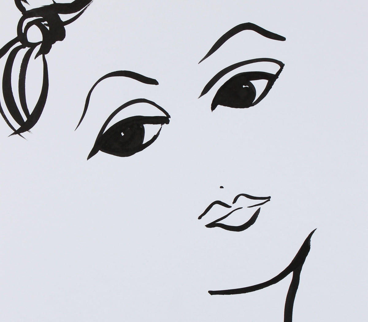 <i>Faces of the Musee d'Orsay V</i><br>2017 Ink Portrait<br><br>#95703