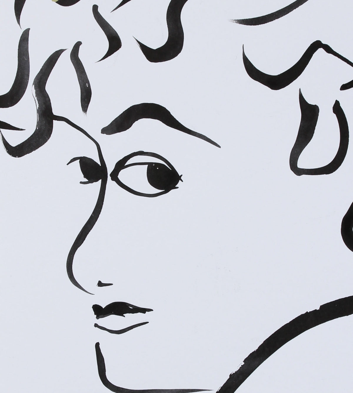 <i>Faces of the Musee d'Orsay VI</i><br>2017 Ink Portrait<br><br>#95704