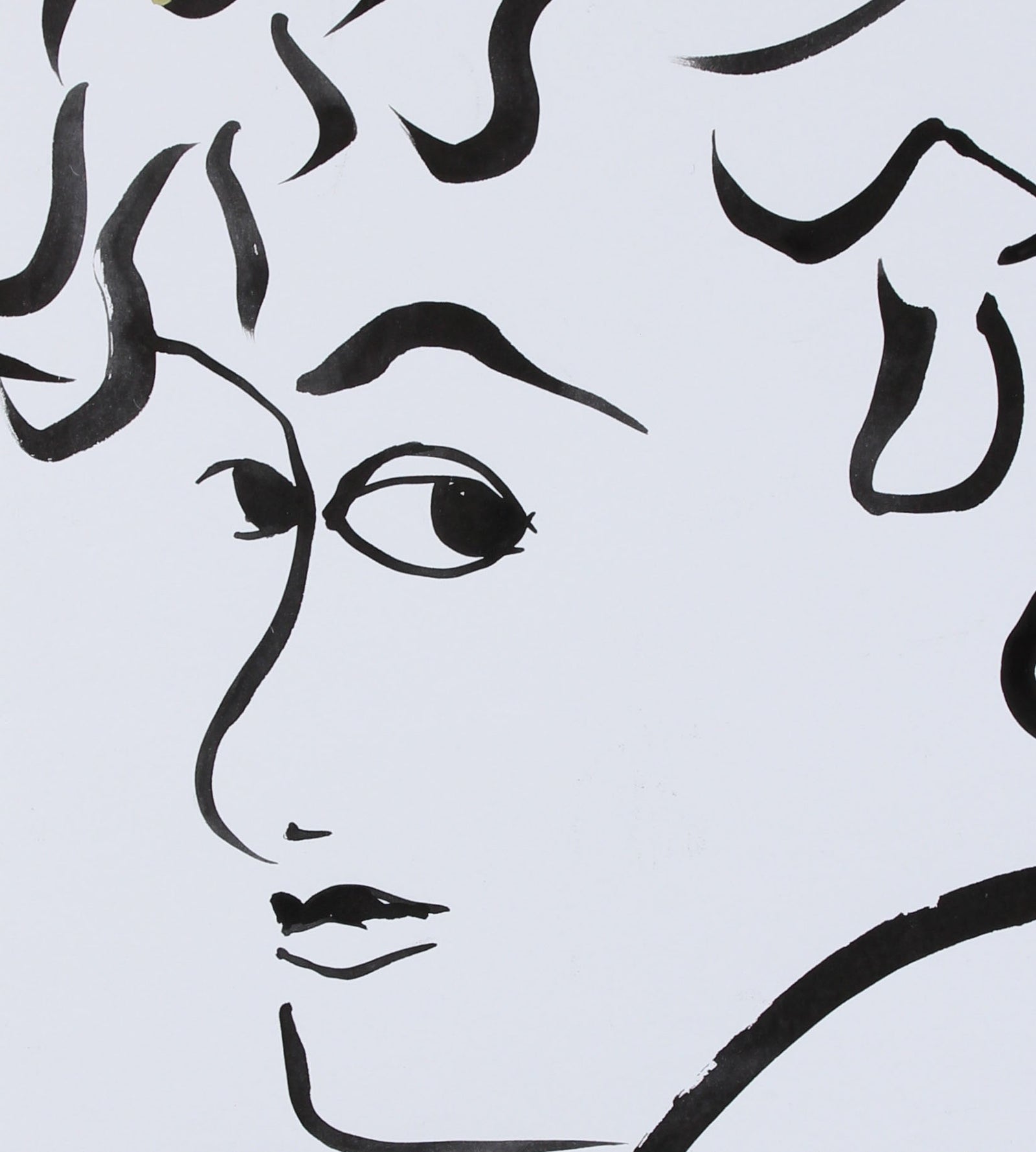 <i>Faces of the Musee d'Orsay VI</i><br>2017 Ink Portrait<br><br>#95704