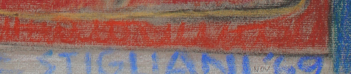 New York Pigeon Study<br>1969 Pastel<br><br>#95858