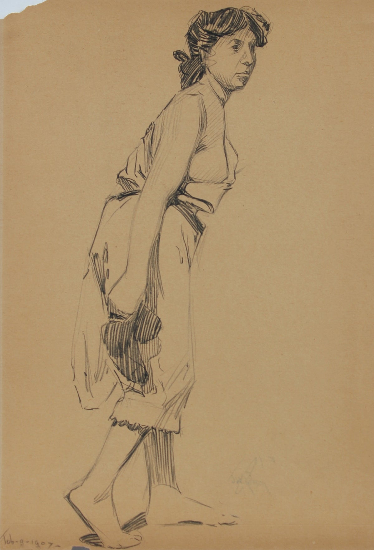 Female Figure - Paris&lt;br&gt;Graphite, 1907&lt;br&gt;&lt;br&gt;#0133