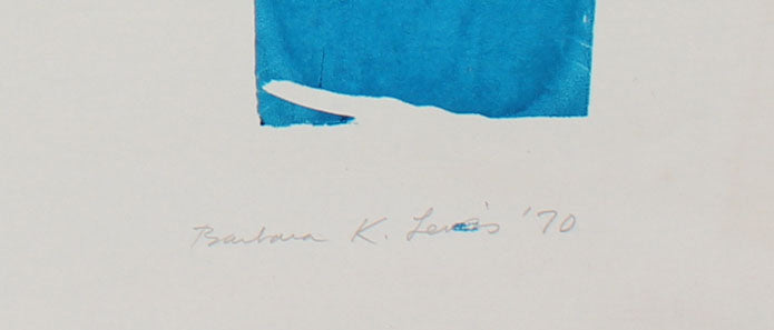 Primary-Color Abstract Cable Car City Scene <br>1970 Serigraph <br><br>#96329