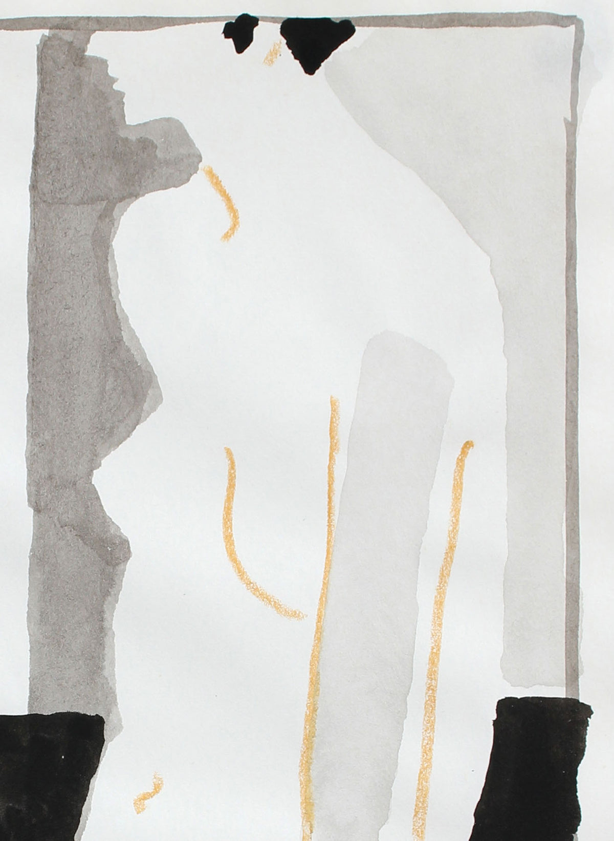 Seated Female Nude Studio Drawing <br>20th Century Mixed Media <br><br>#96675