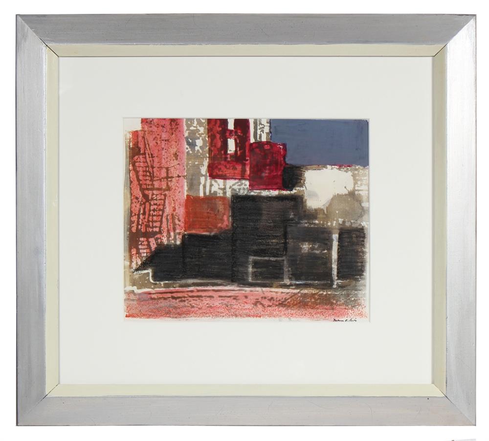 Layered Abstracted Cityscape&lt;br&gt;1971 Lithograph&lt;br&gt;&lt;br&gt;#72111