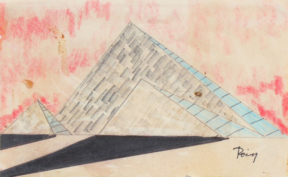 <i>Temple I</i> <br>Late 1960s Ink, Graphite & Colored Pencil <br><br>#96866