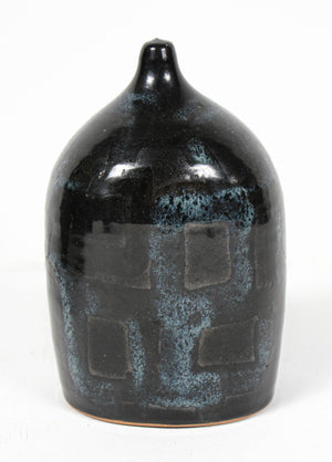 Black, Blue, & Gray Ceramic With Geometric Pattern <br><br>#98380