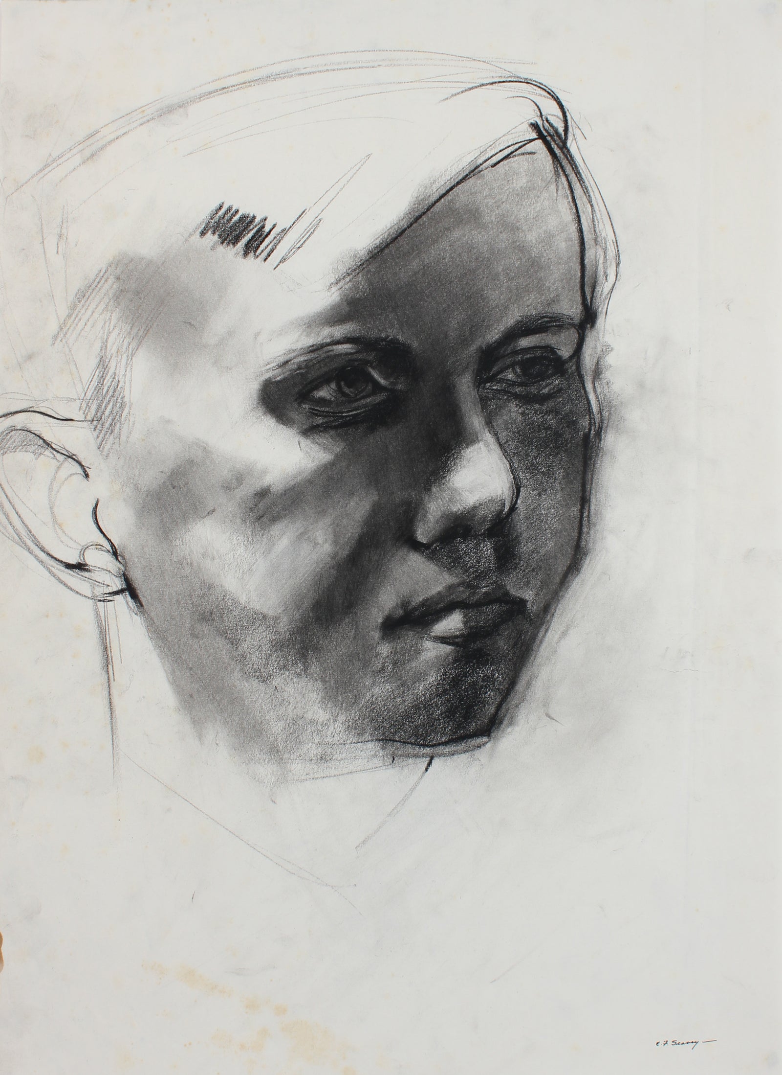 Pensive Young Woman In Profile <br>1920-30s <br><br>#9722