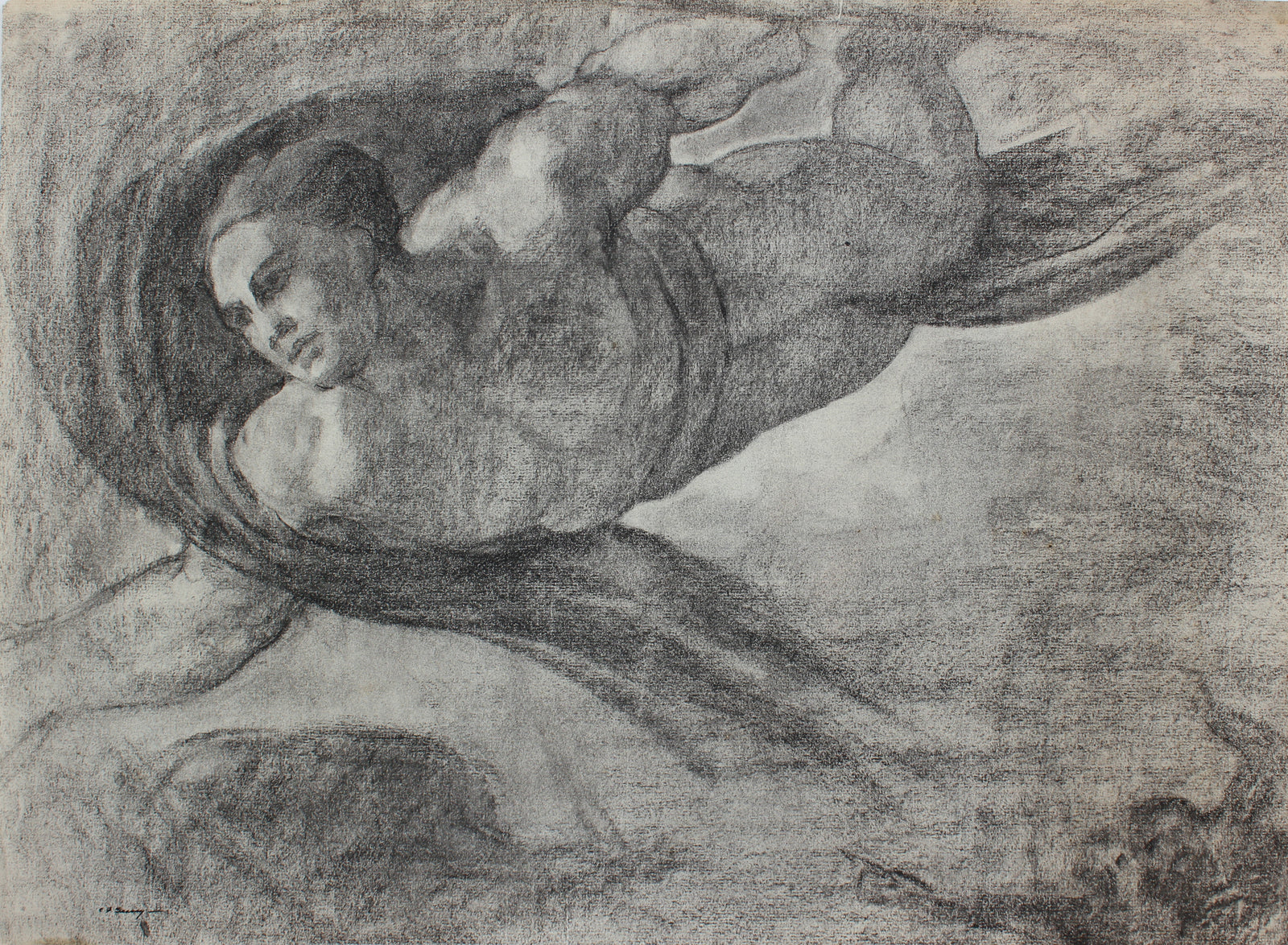 In Flight <br>1920-30s Charcoal <br><br>#9728