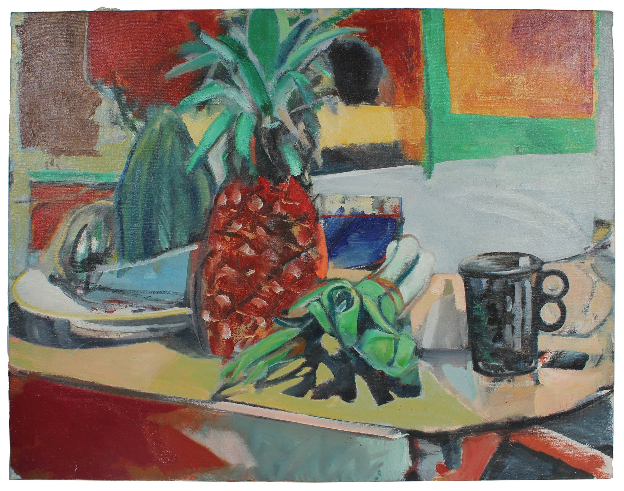 <i>Still Life with Pineapples</i><br>1975 Oil<br><br>#A3218
