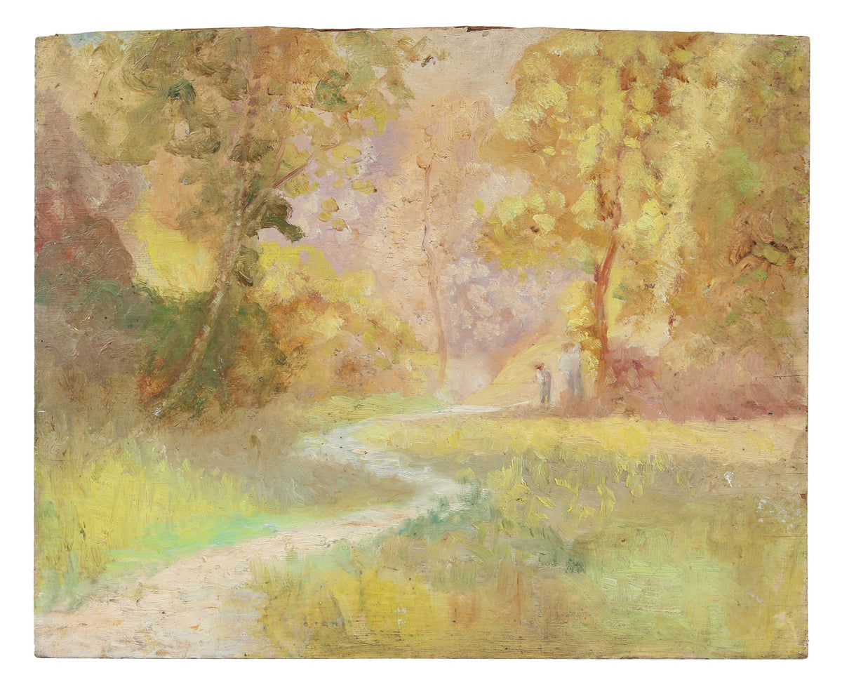 Forest Path Through the Trees&lt;br&gt;1900-30s Oil&lt;br&gt;&lt;br&gt;A3536