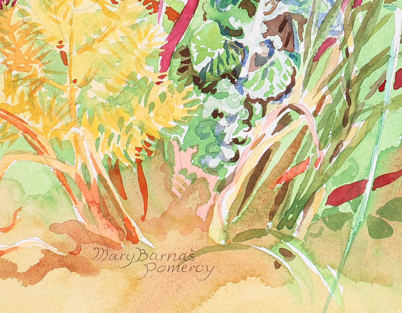 <i>Autumn Grasses</i> <br>1987 Watercolor <br><br>#A3557