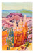 Bright Desert Mesa Watercolor<br>Mid-Late 20th Century<br><br>#A3588