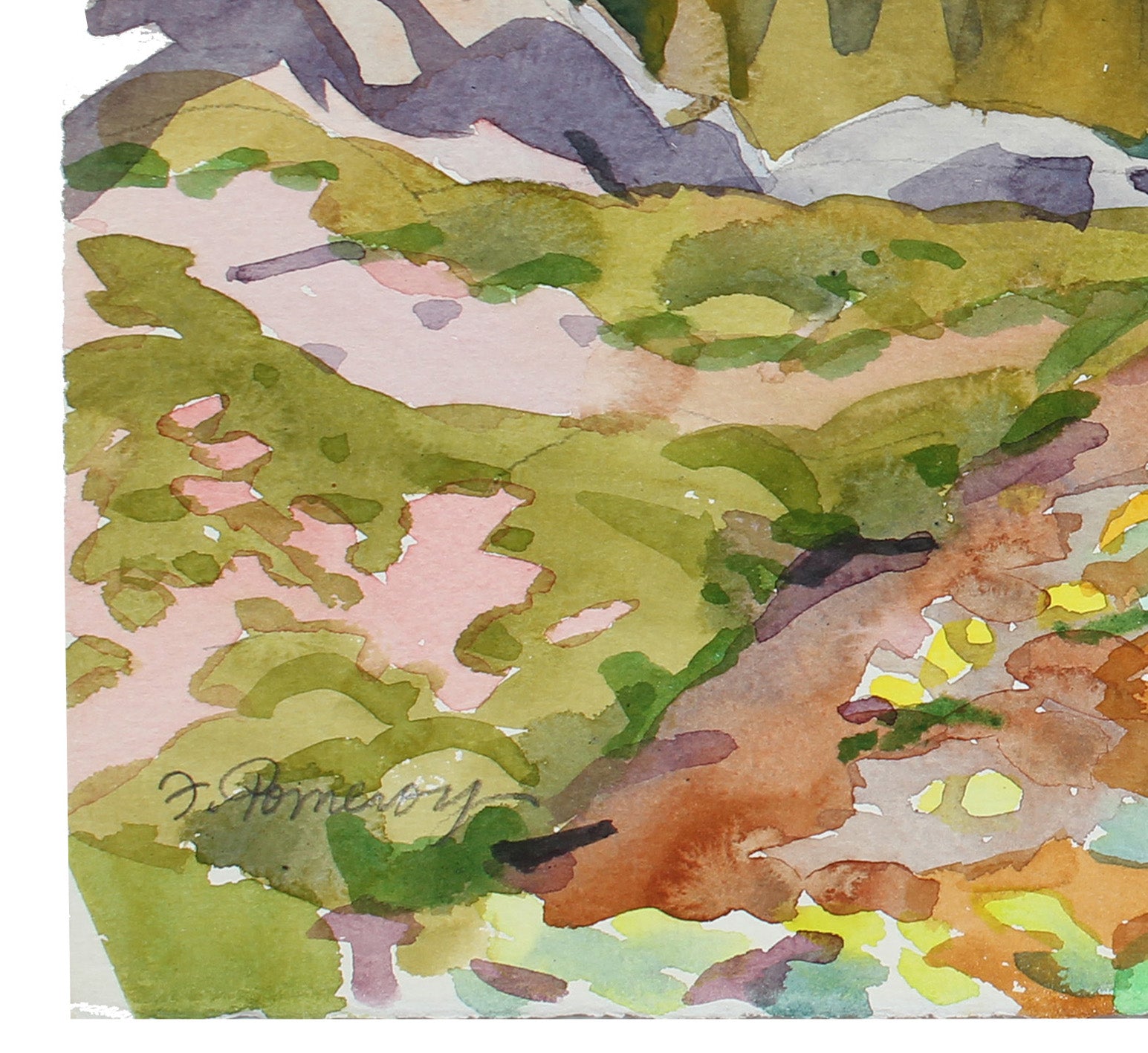 <i>Above Lake Alpine: Ebbets Pass</i> <br>20th Century Watercolor <br><br>#A3606
