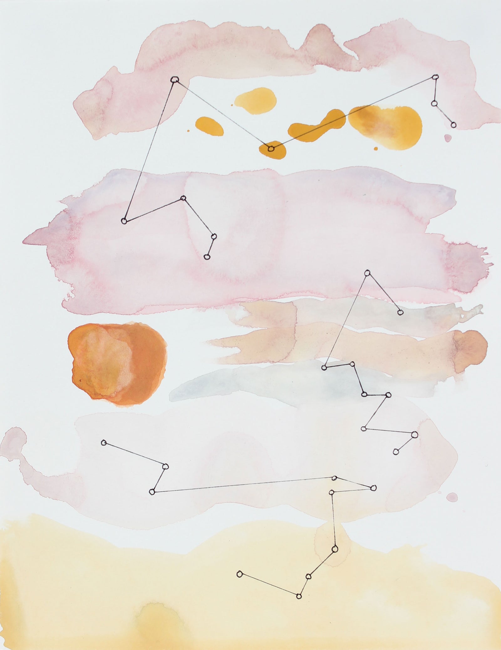 <i>Evening Sky Constellation X</i><br>2018 Gouache & Ink<br><br>#A3781