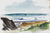 Abstracted California Coast <br>Mid-Late 20th Century Watercolor <br><br>#A3868