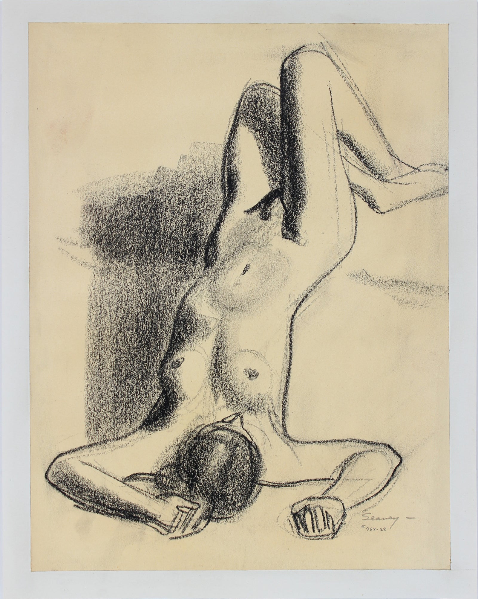 Reclining Female Nude <br>1920s-1930s Pastel <br><br>#9479