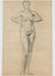 Figurative Study of a Female Nude <br>1920-30s Graphite <br><br>#9395