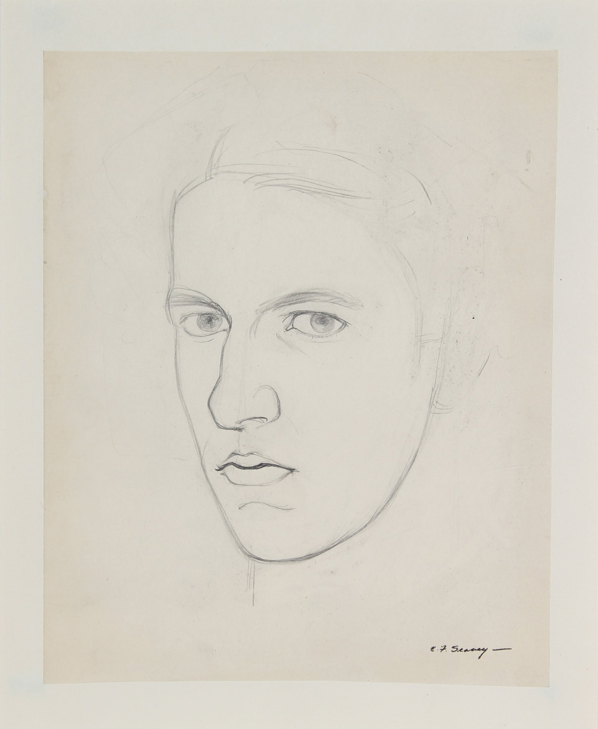 Portrait Sketch of a Man <br>1928-36 Graphite <br><br>#9567