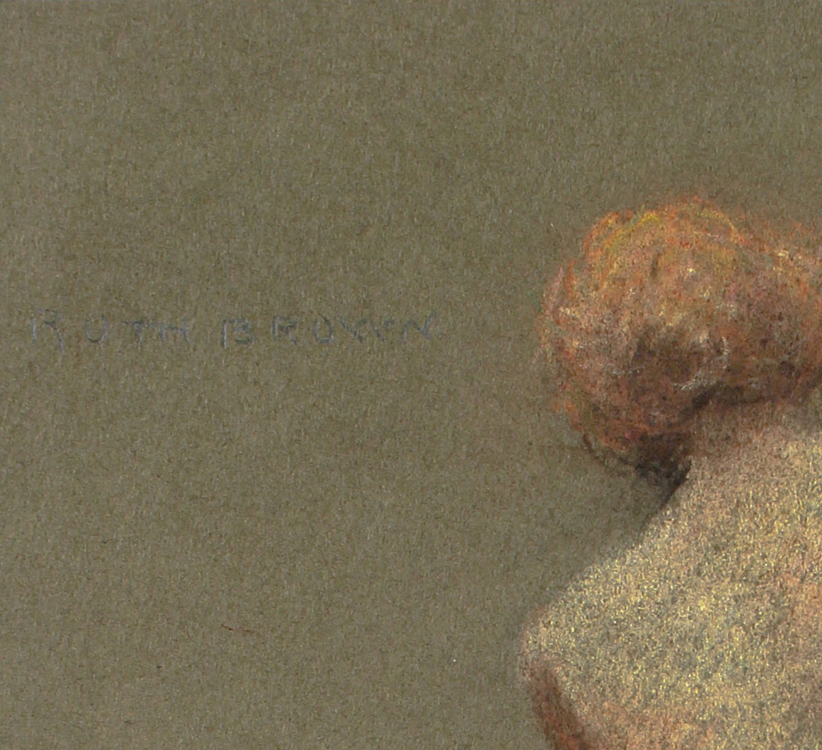 Ethereal Nude in Contrapposto <br>20th Century Pastel <br><br>#A4102