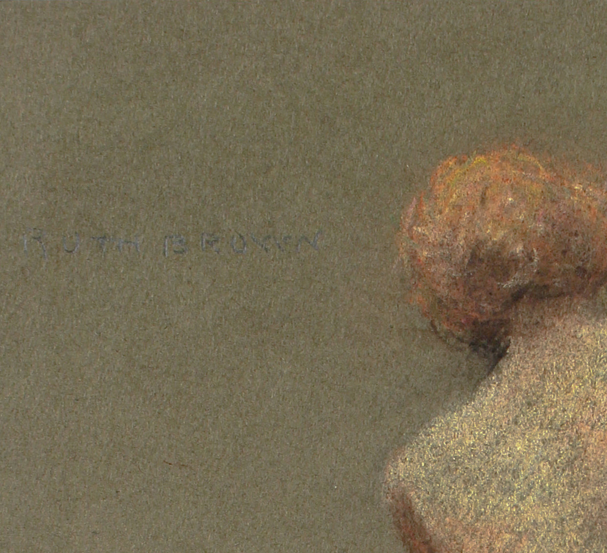 Ethereal Nude in Contrapposto <br>20th Century Pastel <br><br>#A4102