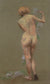 Ethereal Nude in Contrapposto <br>20th Century Pastel <br><br>#A4102