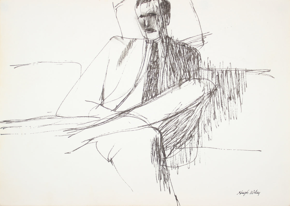 Seated Man in a Suit &lt;br&gt;Late 1950s Ink &lt;br&gt;&lt;br&gt;#A4205