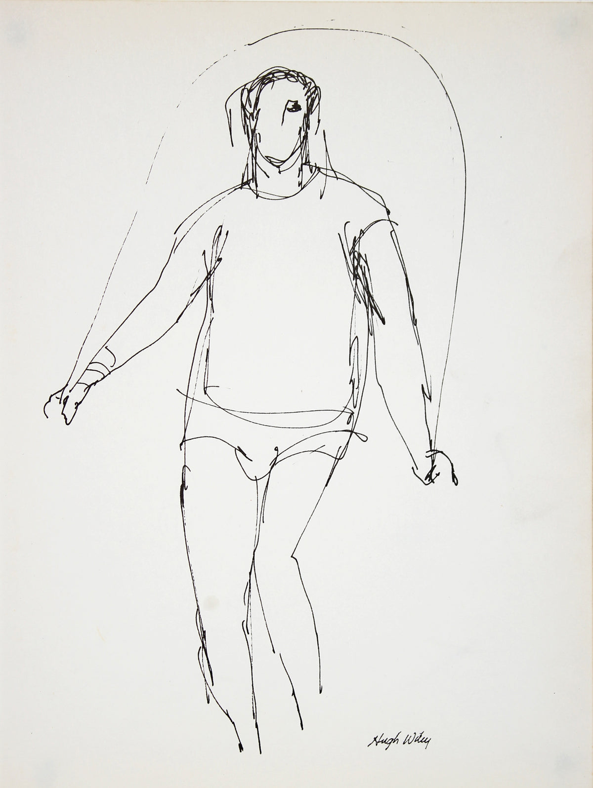 Figure Jump-Roping &lt;br&gt;Late 1950s Ink &lt;br&gt;&lt;br&gt;#A4210