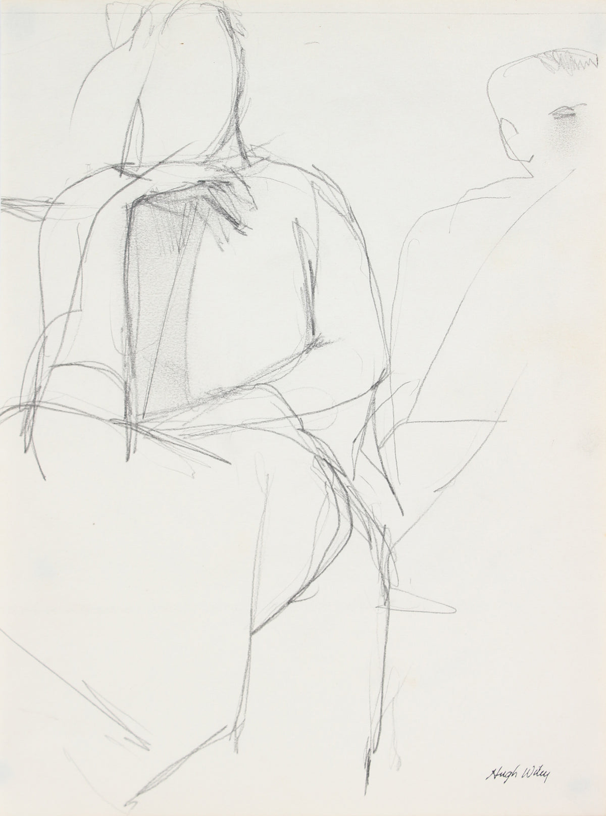 Seated Figure &lt;br&gt;Late 1950s Graphite &lt;br&gt;&lt;br&gt;#A4265