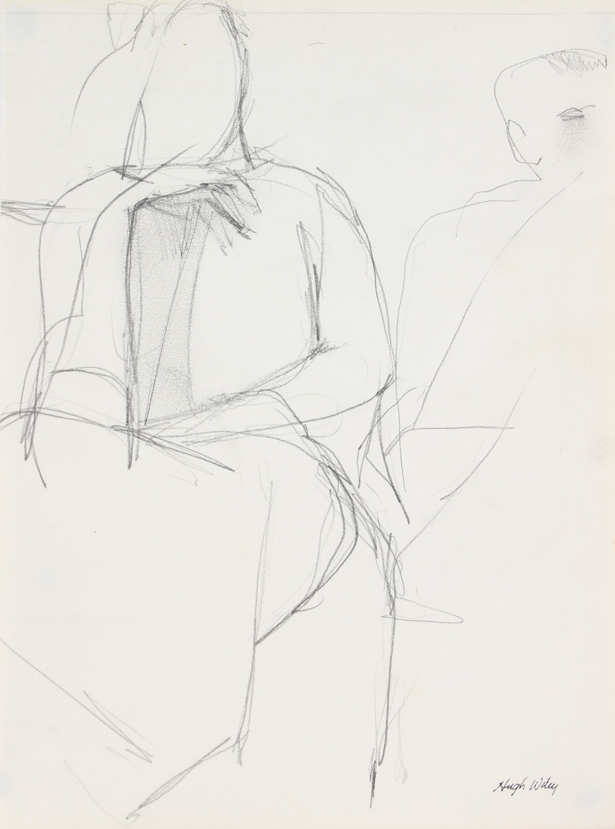 Seated Figure <br>Late 1950s Graphite <br><br>#A4265
