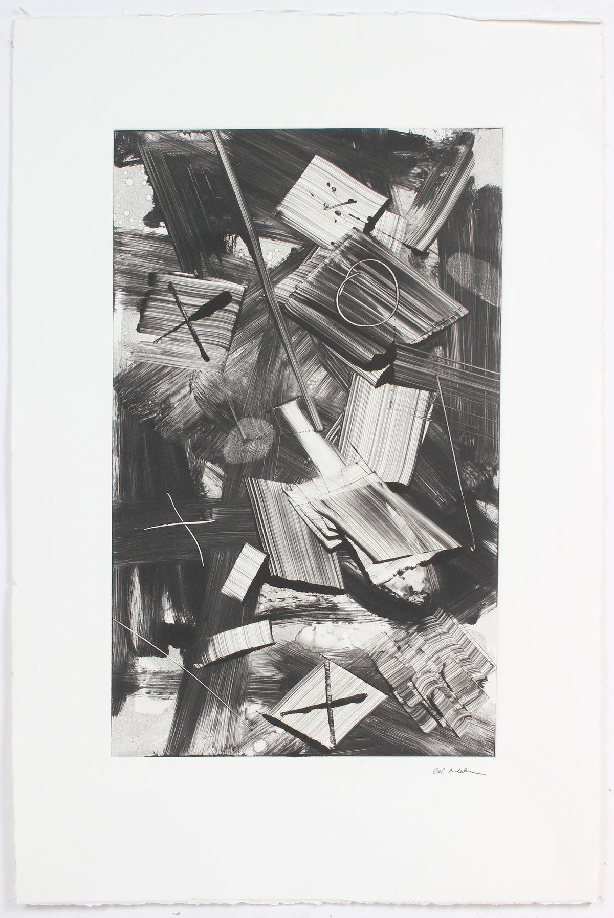 Brushstroke Geometry <br>1990-2000s Monotype <br><br>#A4446