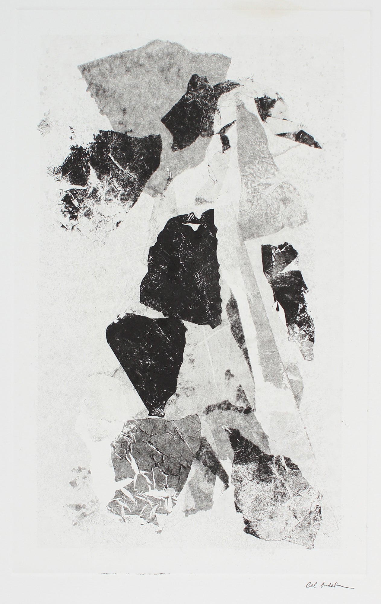 Abstracted Inflexible Forms <br>20th Century Monotype <br><br>#A4452