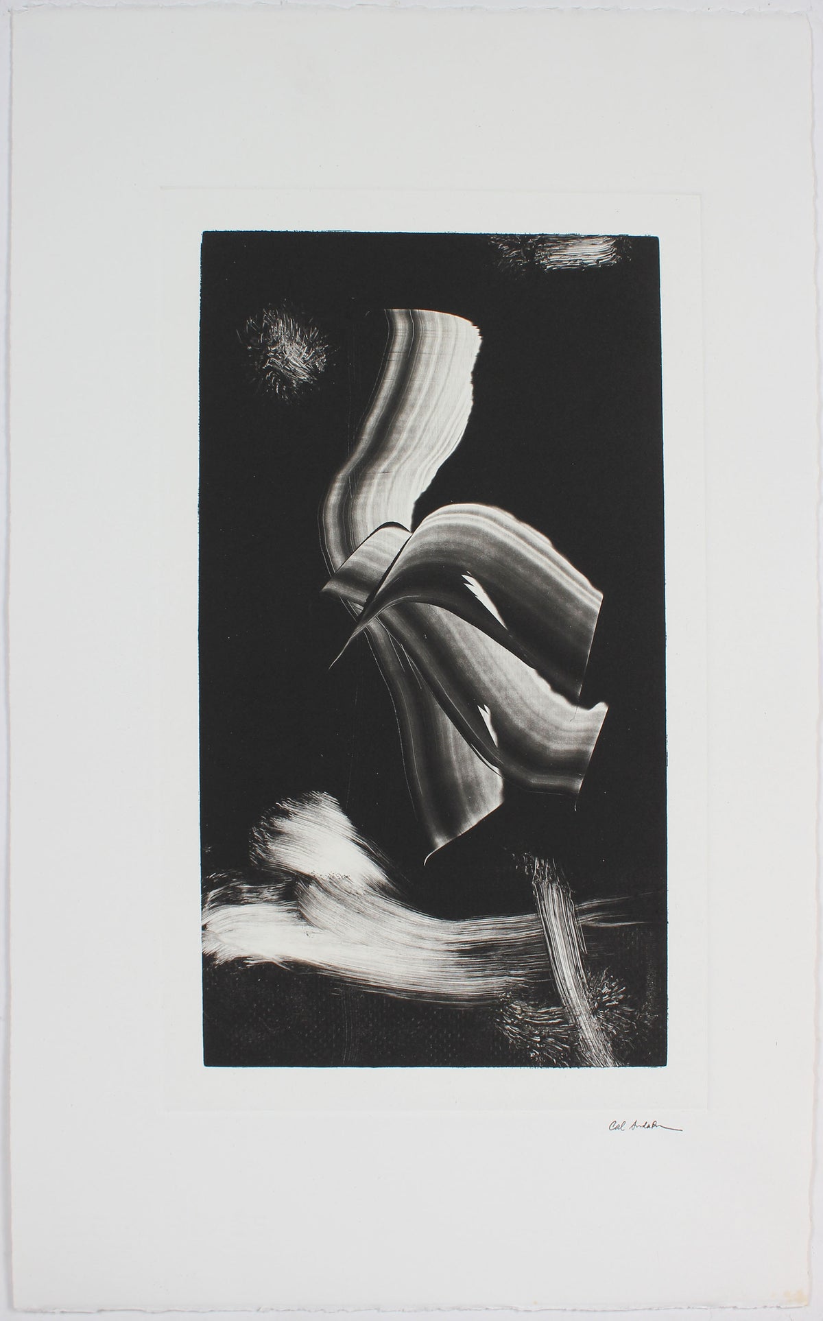 Modern Brushstroke Abstract <br>1990-2000s Monotype <br><br>#A4453