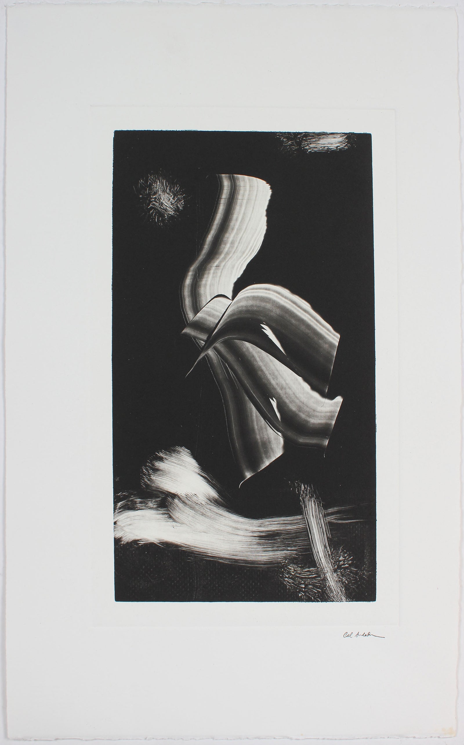 Modern Brushstroke Abstract <br>1990-2000s Monotype <br><br>#A4453