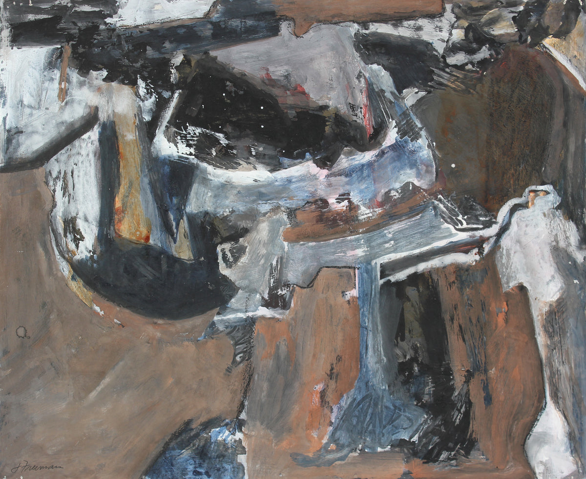Abstract in Browns and Neutrals &lt;br&gt;20th Century Gouache, Pastel, and Charcoal&lt;br&gt;&lt;br&gt;#A5015