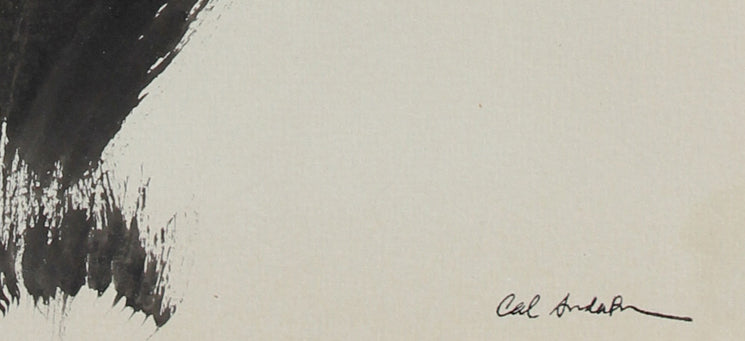 Minimal Portrait of a Gentleman <br>20th Century Ink Wash<br><br>#A5324