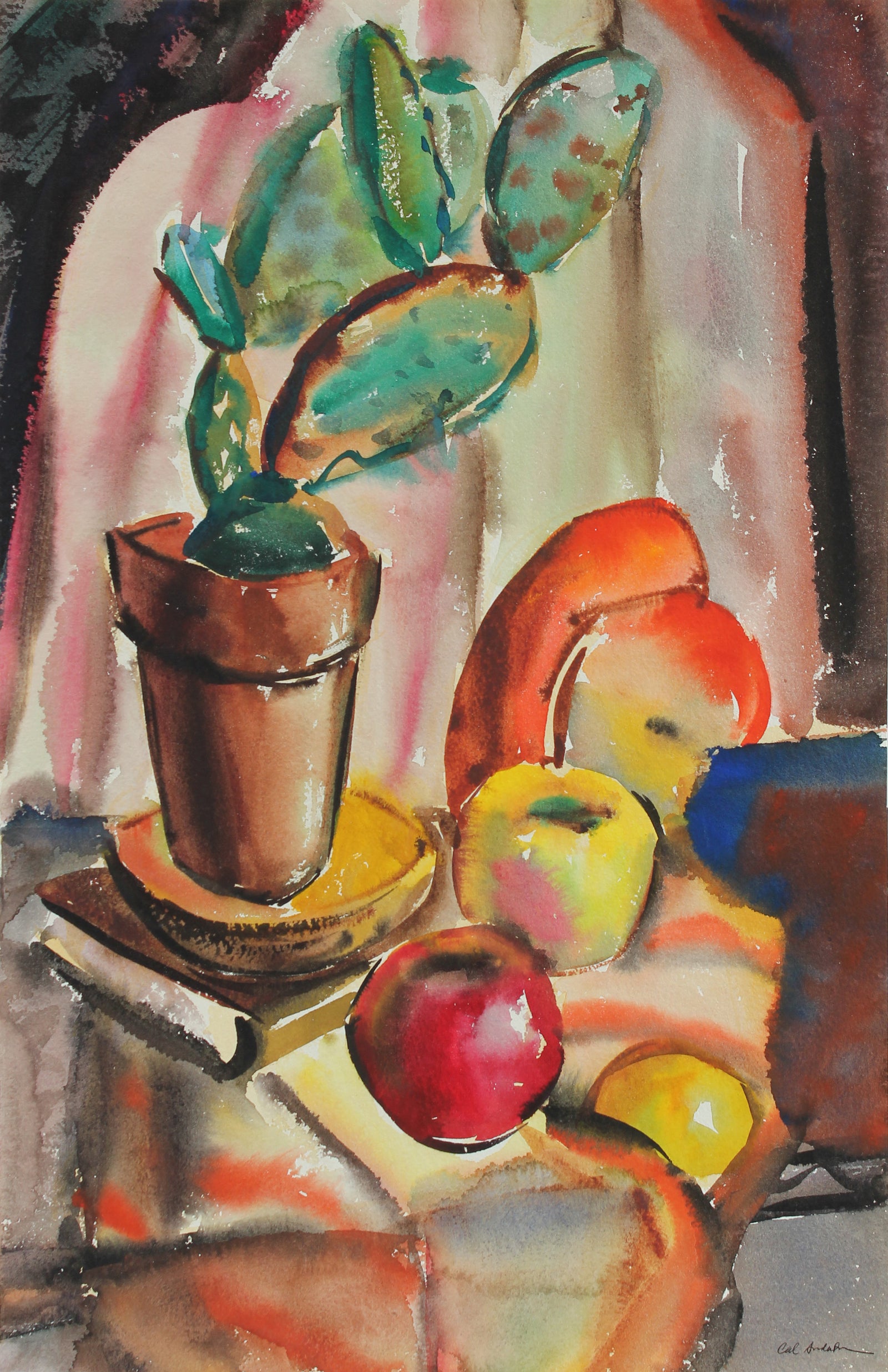 Still Life with Nopal Cactus and Fruit<br><br>#A5373