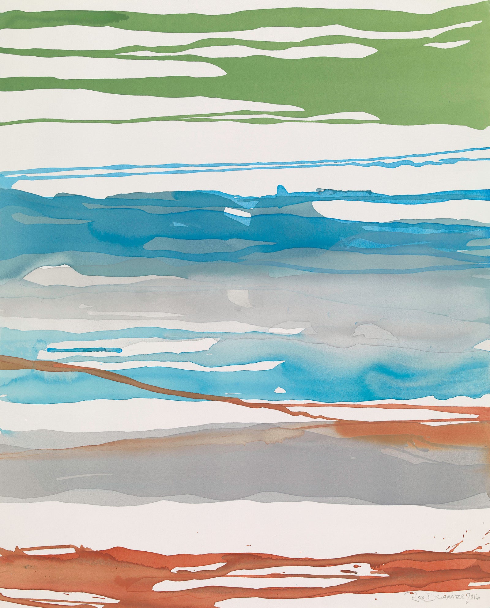 <i>In Between Color VII</i><br>2016 Gouache Pour Painting<br><br>#IBC-07