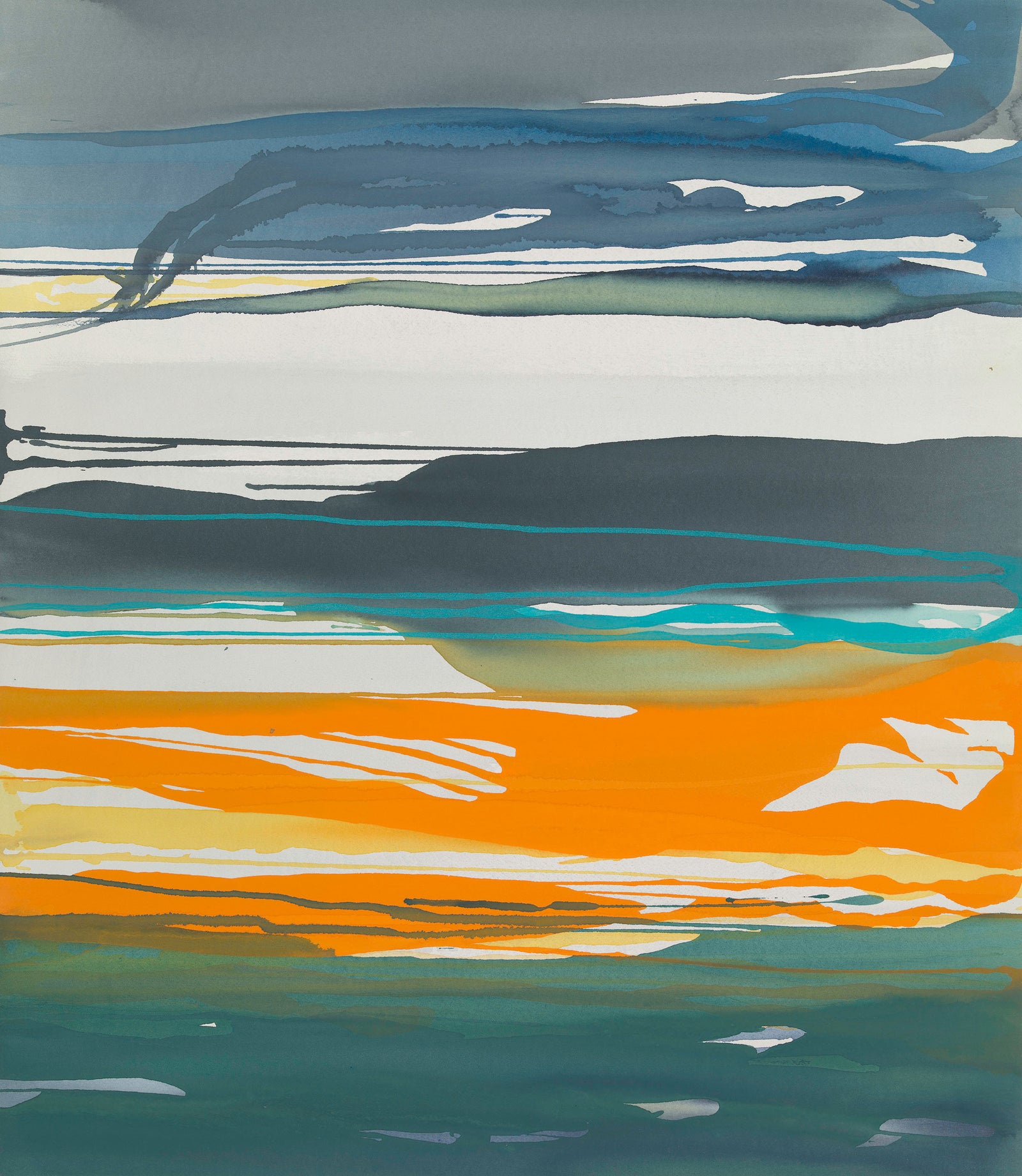 <i>In Between Color XI</i><br>2016 Gouache Pour Painting<br><br>#IBC-11