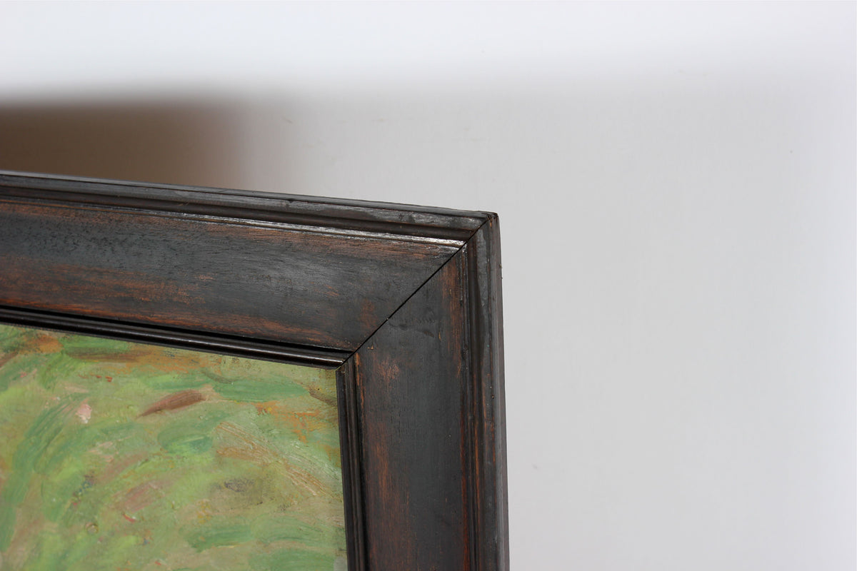 Abstracted Bay Area Hillside<br>1940-60s Oil<br><br>#4272