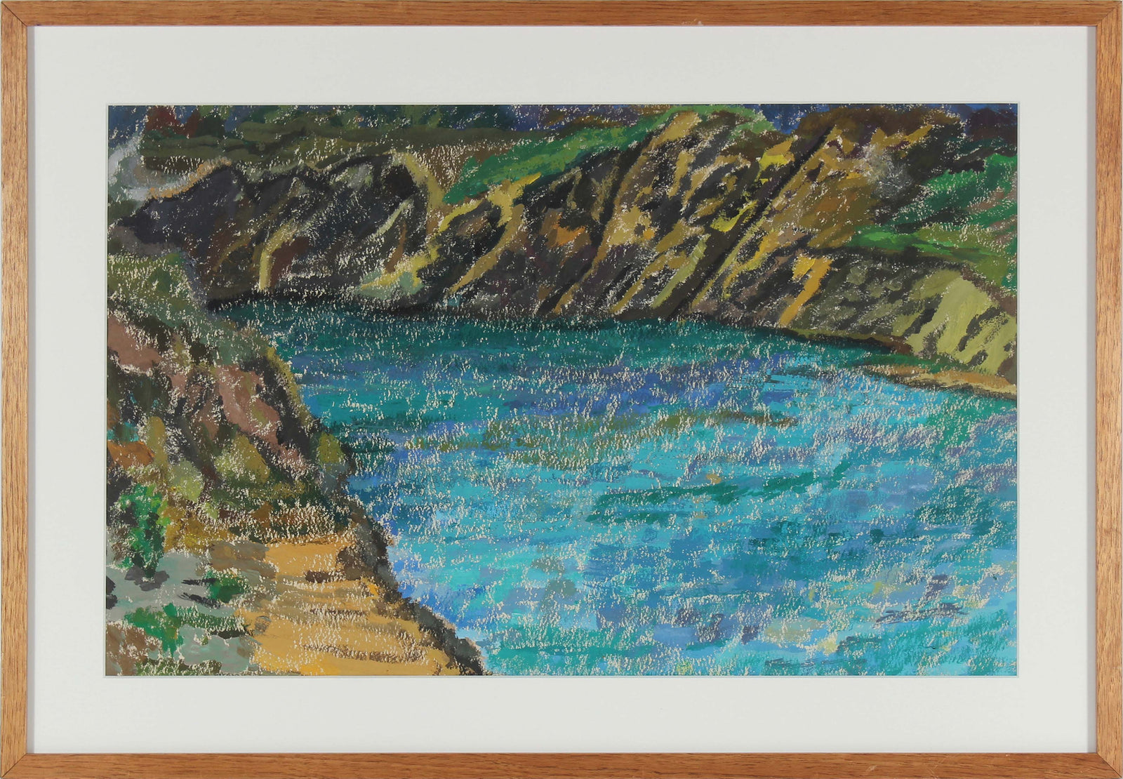 River Through the Hills<br>Casein on Paper<br><br>#15101