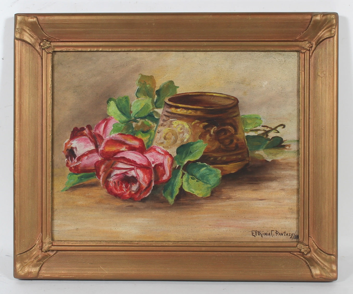 Still Life with Pink Roses <br>1929 Oil <br><br> #53832